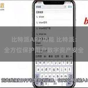 比特派APP功能 比特派：全方位保护用户数字资产安全