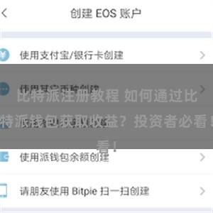 比特派注册教程 如何通过比特派钱包获取收益？投资者必看！